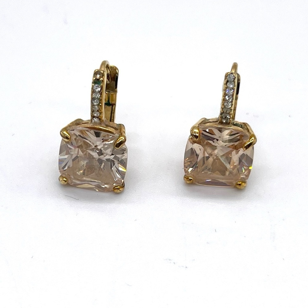 Cubic Zirconia Dangle Earrings with Rhinestones